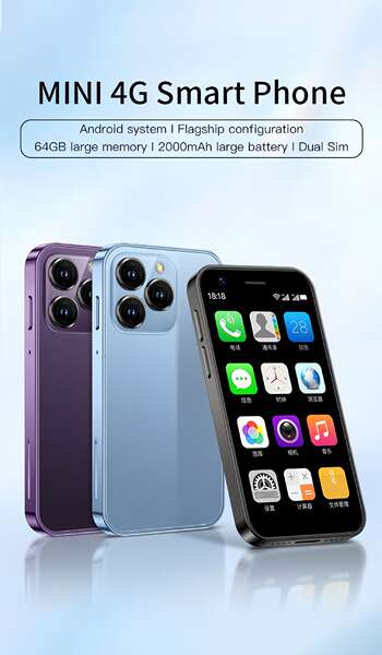 XS16 Mini Smartphones 4G Rede GPS Android 10 Loja do Google Wi-Fi SOYE