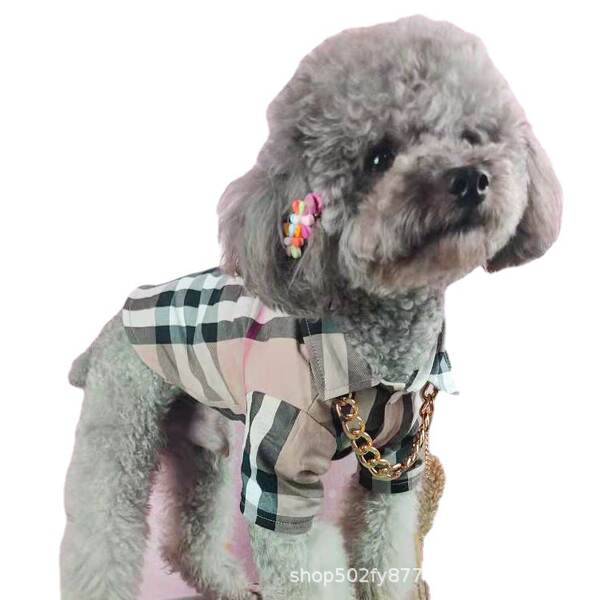 Vestido de cachorro Pequeno cachorro T-shirt de verão T-shirt Teddy Sennarick Quibago gato de algodão