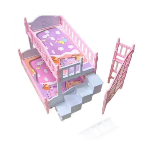 Assemblar brinquedos boneca cama em casa simulação pequena mobília boneca casa princesa papel brinquedos de menina