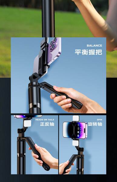 Transfronteiriço explosivo autofotógrafo base de três patas portátil Bluetooth controle remoto inteiro 360 ° rotação anti-tremor fotógrafo