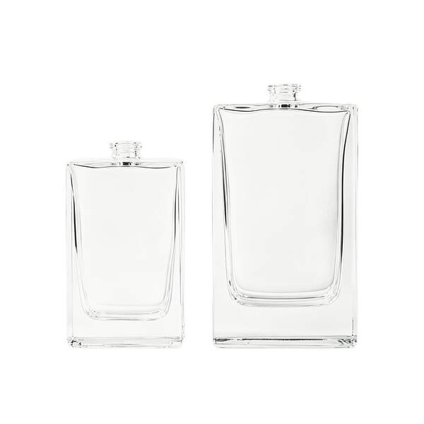 50ml/100ml garrafa de perfume de diamante leve com cobertura espessa de vidro transparente garrafa de perfume em branco