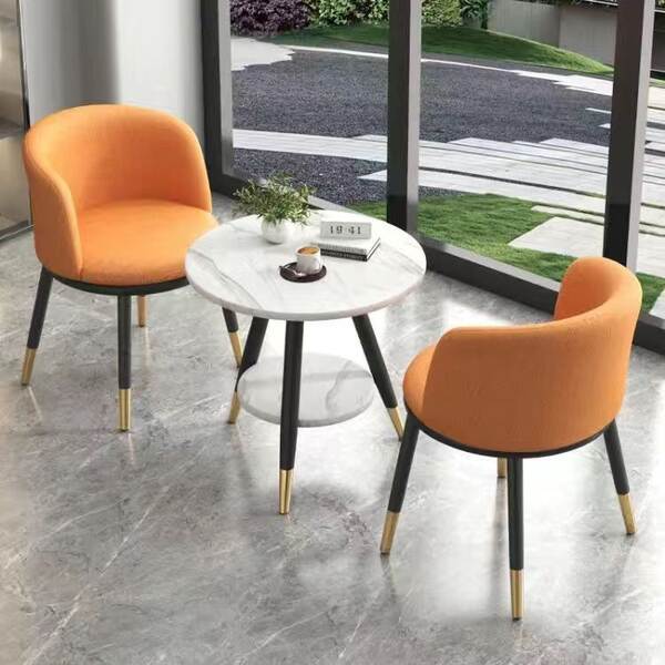 Mesa e cadeiras de varanda casual estilo nórdico moderno simples à moda intercâmbio
