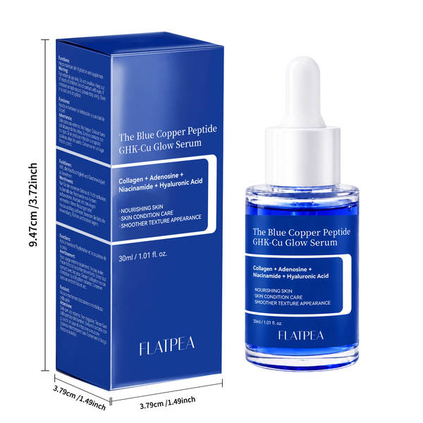 Transfronteiriço GHK-Cu Cerâmica de Cobre Azul para o Rosto Serum para Iluminar a Pele