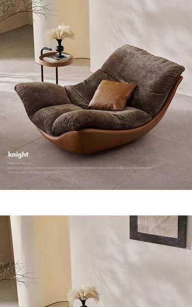Designers nórdicos criativos modernos simples sala de estar relaxante sofá cadeira de cama preguiçoso quarto casa sofá cadeira de alta qualidade