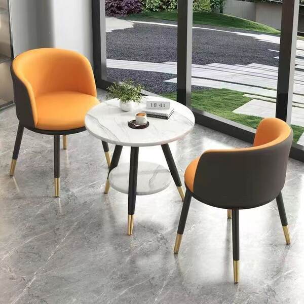 Mesa e cadeiras de varanda casual estilo nórdico moderno simples à moda intercâmbio