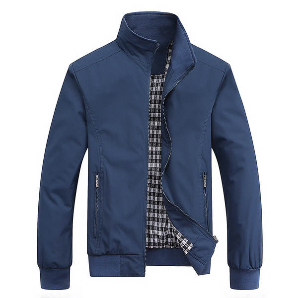 Jaqueta masculina 2025 nova coleção primavera outono casual transfronteiriço estilo coreano piloto aviador com zíper