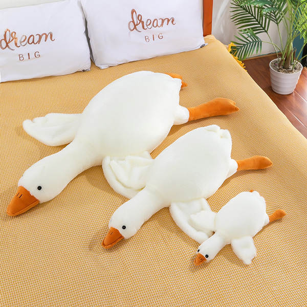 Bicho de Pelúcia de Ganso Branco para Dormir