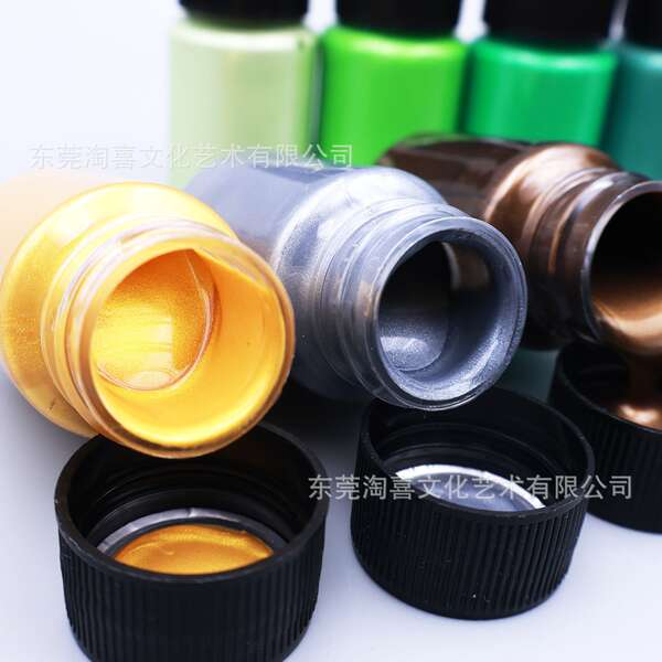 Pearl Acrylic Metal Color Color Alta Luz Ouro Prata Cobre Metal Color 20ml Manual Resistente à Água Brilhante Colorido