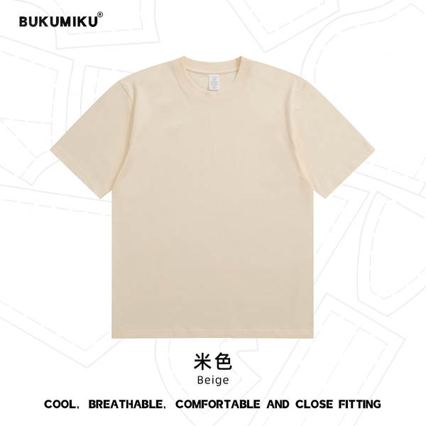 230 gramas de algodão puro de manga curta para homens T-shirt personalizado de cor pura Lonely indie logo cultura T-shirt