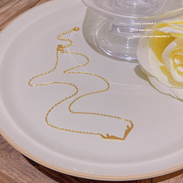Colar feminino em titânio aço luxo não desbota versátil pendente sofisticado design exclusivo minimalista corrente clavícula acessório importação
