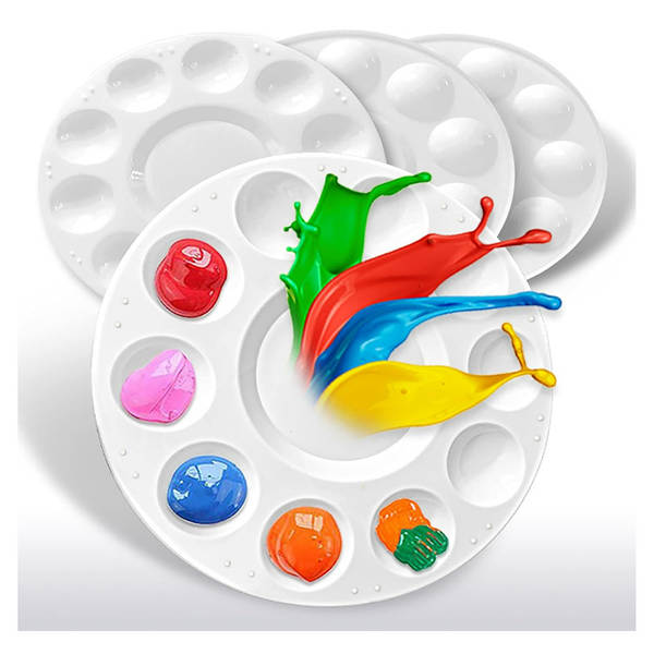Fabricante atacado plástico branco placa de colorir pintura placa de colorir crianças acrílico água cor de pó placa de colorir