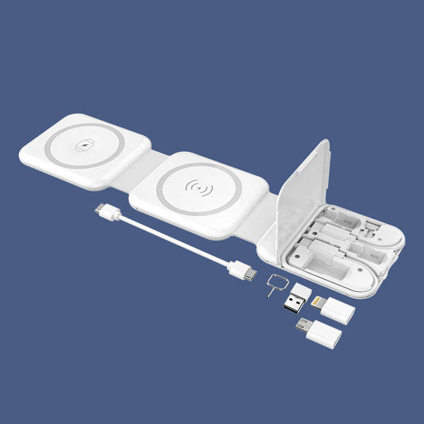 Três em um carregador sem fio de imersão magnética carregador de telefone móvel de mesa sem fio carregador aplicável Apple Huawei relógio de celular