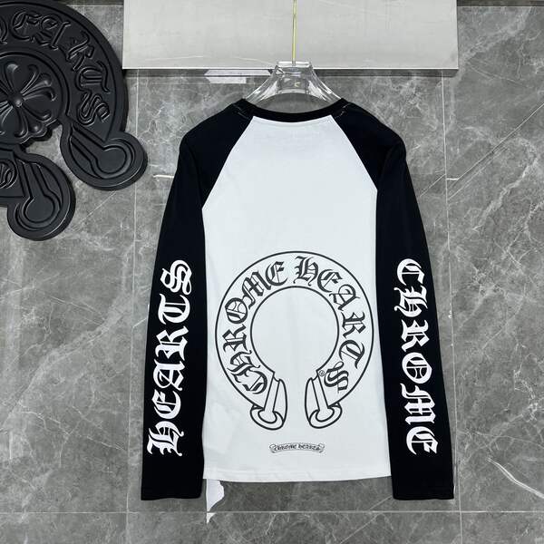 Camiseta de algodão transfronteiriço Chrome Heart Crown Camiseta de algodão transfronteiriço para homens e mulheres