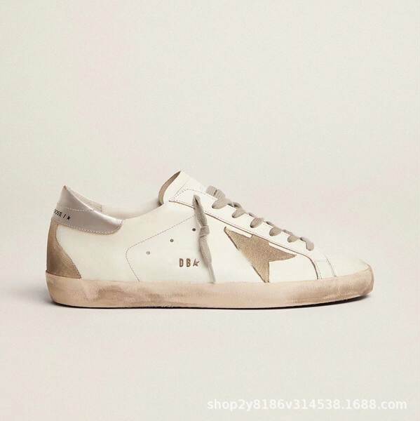 Sapato casual branco de couro