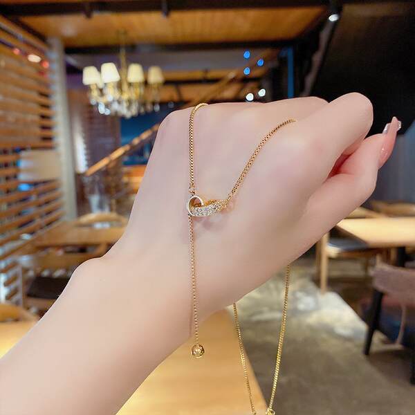 Colar feminino em titânio aço luxo não desbota versátil pendente sofisticado design exclusivo minimalista corrente clavícula acessório importação