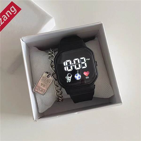 Relógio de astronauta de tecnologia e tecnologia de vento frio relógio eletrônico de esportes de estudantes de alta resistência à água de moda