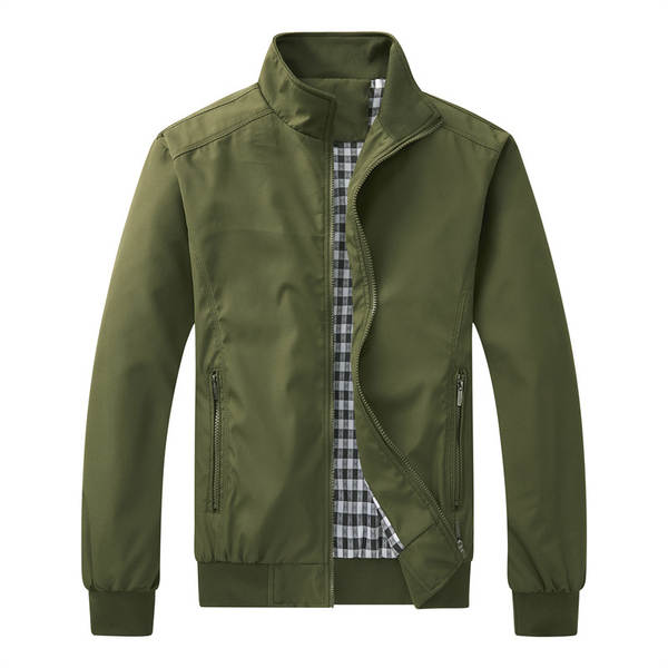 Jaqueta masculina 2025 nova coleção primavera outono casual transfronteiriço estilo coreano piloto aviador com zíper