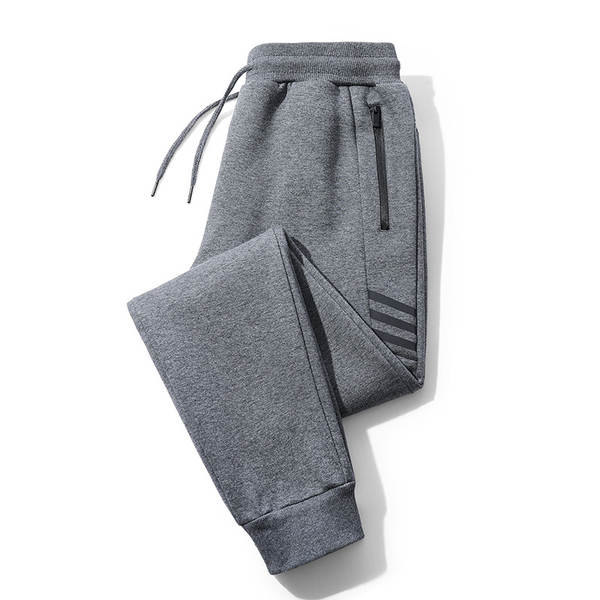 Calça de moletom masculina estilo coreano reta casual comprida solto com punho esportivo atacado