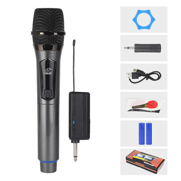 Carregador de microfone sem fio para duas casas de cartão de som KTV palco de transmissão ao vivo K-Song V-Song profissional portátil