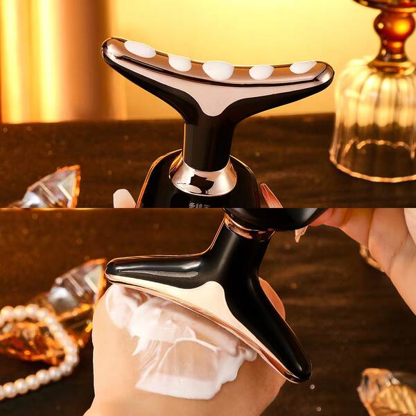HIH máquina de massagem facial introdução máquina de beleza tripla máquina de beleza elétrica máquina de massagem facial de radiofrequência