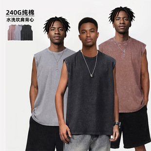 T-shirt de algodão puro para homens de peso pesado de 230 g de pulso diário para homens de pulso curto