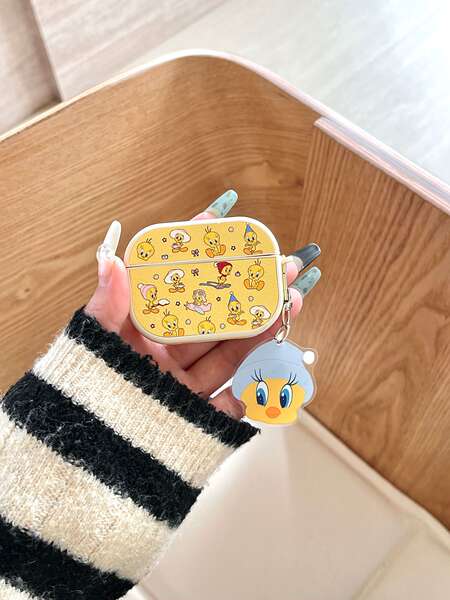 Capa protetora de couro para AirPods1/2 fofinha tela cheia Twierddie AirPods3 premium pro2 desenho