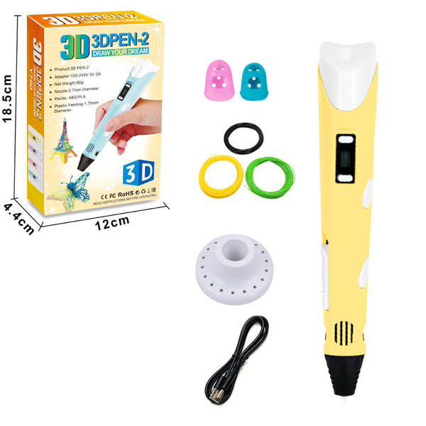 Calor de venda explosivos 3D impressão caneta 3dPEN estereótica pintura caneta impressão caneta crianças brinquedos alunos presentes ciência