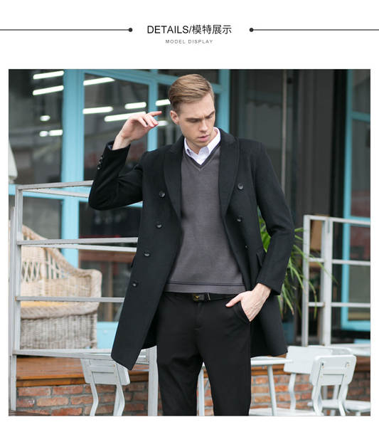 Outono e Inverno: O casaco masculino do casaco masculino do casaco masculino.