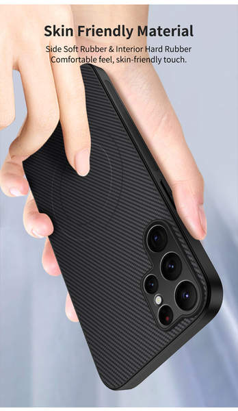 Aplicável a Samsung S26 telemóvel novo cartucho de fibra de carbono Samsung S26FE telemóvel de aspiração magnética A90
