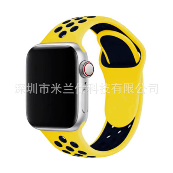 Pulseira esportiva de silicone nike dupla cor S11 compatível com apple iwatch 6 7 8 9 10 SE