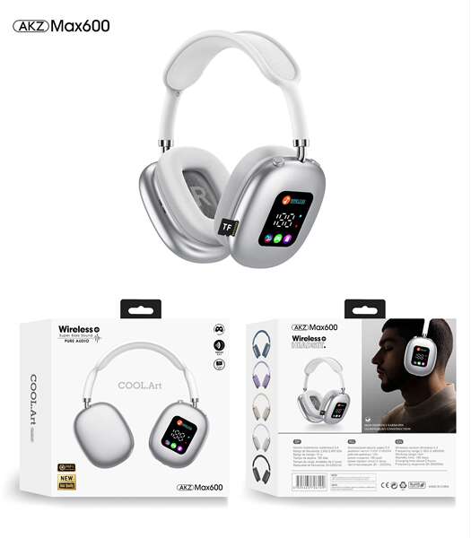 AKZ MAX600 é o novo fone de ouvido sem fio Bluetooth com tela digital RGB
