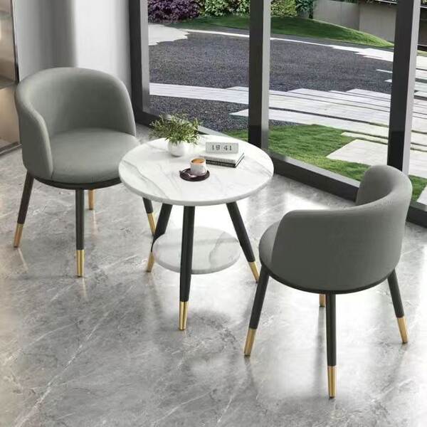 Mesa e cadeiras de varanda casual estilo nórdico moderno simples à moda intercâmbio