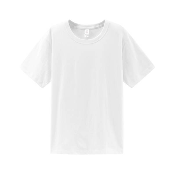 300 gramas Três agulhas de algodão puro de Xinjiang pesos pesados de algodão puro de algodão puro preto e branco T-shirts para homens de mangas curtas