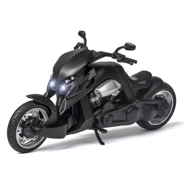 Modelos de automóveis de alumínio 1:12 Yamaha Tirana Motorcycle Voz com brinquedos de luzes de brinquedos de automóveis de música