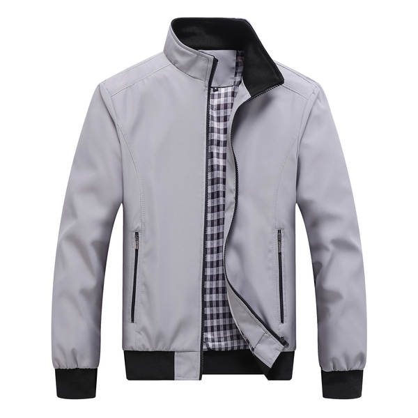 Jaqueta masculina 2025 nova coleção primavera outono casual transfronteiriço estilo coreano piloto aviador com zíper