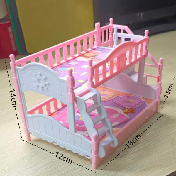 Assemblar brinquedos boneca cama em casa simulação pequena mobília boneca casa princesa papel brinquedos de menina