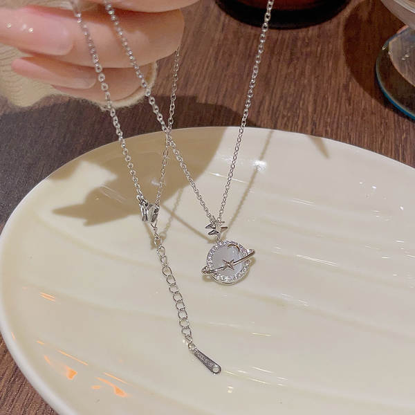 Colar feminino em titânio aço luxo não desbota versátil pendente sofisticado design exclusivo minimalista corrente clavícula acessório importação