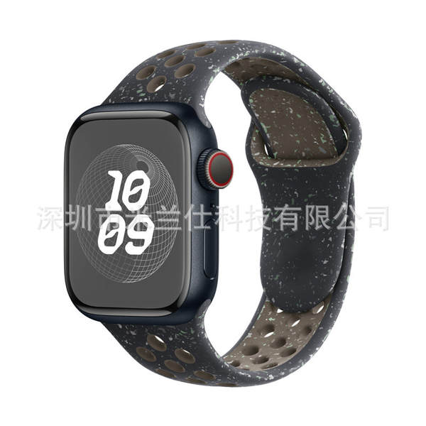 Pulseira esportiva de silicone nike dupla cor S11 compatível com apple iwatch 6 7 8 9 10 SE