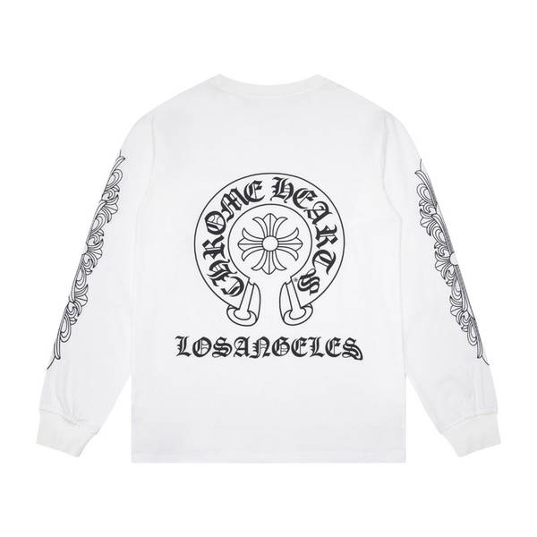T-shirt correto cross-border Chrome Heart de alta qualidade dupla de algodão puro para homens e mulheres