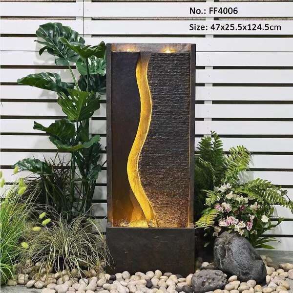 Fonte de água de luxo de estilo europeu moderno sala de estar decoração de paisagem de água circular porta-malas de aterrissagem de humidificador