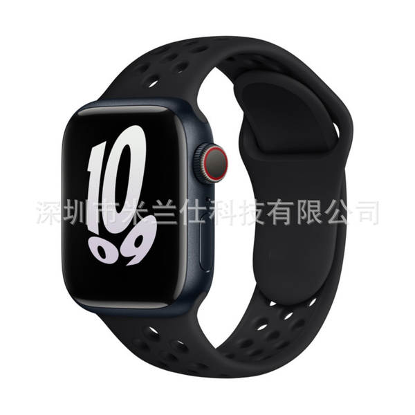 Pulseira esportiva de silicone nike dupla cor S11 compatível com apple iwatch 6 7 8 9 10 SE