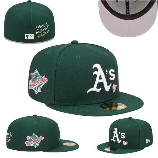 Chapéu de beisebol totalmente fechado, não ajustável, novo chapéu de beisebol hip-hop da liga americana
