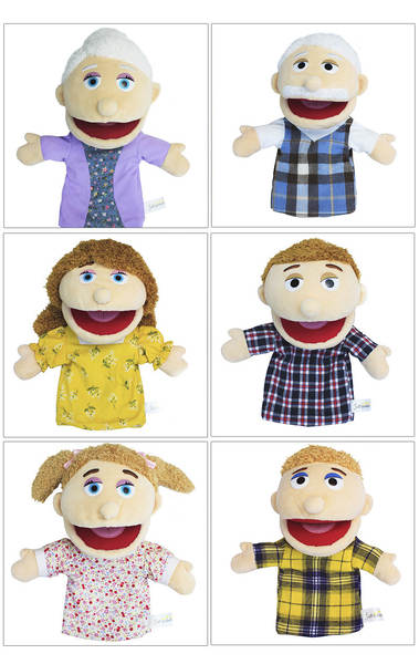 Família de Fantoches de Pelúcia