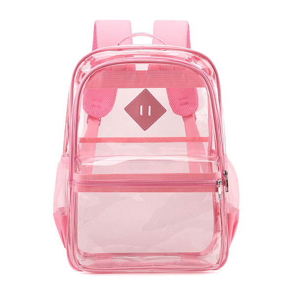 Amazon Transboundary Supply Transparente backpack pvc duplo ombro saco pvc saco grande capacidade saco estudante