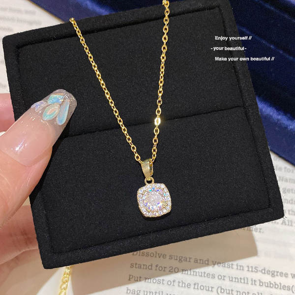 Colar feminino em titânio aço luxo não desbota versátil pendente sofisticado design exclusivo minimalista corrente clavícula acessório importação