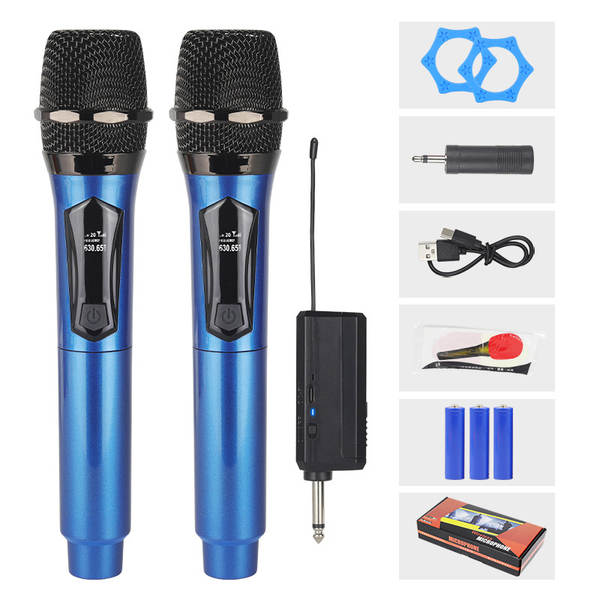 Carregador de microfone sem fio para duas casas de cartão de som KTV palco de transmissão ao vivo K-Song V-Song profissional portátil