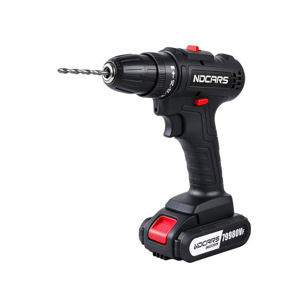 Máquina elétrica de perfuração manual de alta potência de classe industrial de dupla velocidade de carregamento de lítio para perfuração de choque doméstica multifuncional de parafuso elétrico