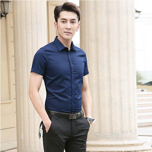 T-shirt masculino profissional nova camisa masculina de pulseira curta camisa branca de negócios camisa masculina fábrica vácuo anúncio atacado
