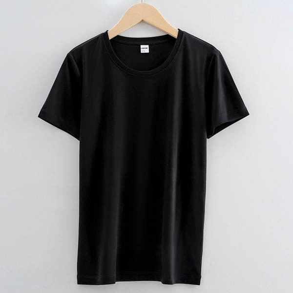 Camiseta feminina de algodão curta