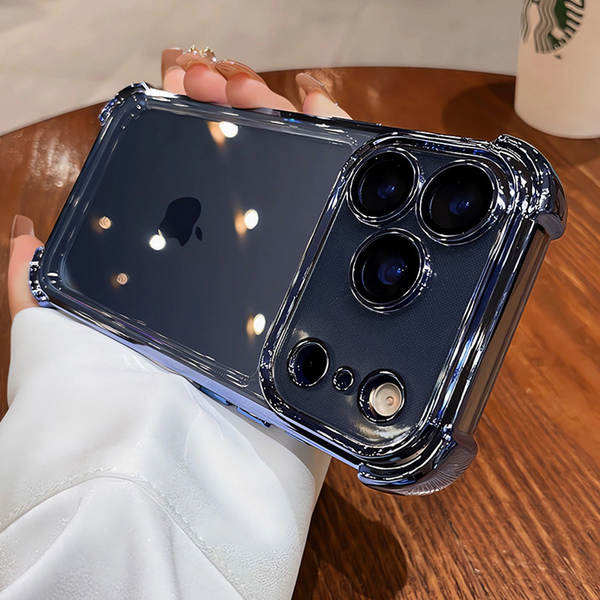 Aplicável ao iPhone 18 PROMAX Caixinha de ar translúcida TPU Caixinha de proteção total de Apple 15